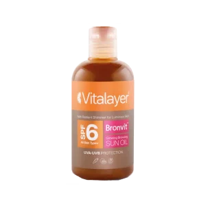 روغن آفتاب برنزه کننده اکلیلی SPF6 صورت و بدن برن ویت ویتالیر - تصویر 1