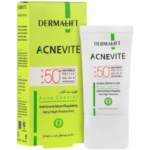 فلوئید ضد آفتاب آکنویت SPF50 بی رنگ درمالیفت 40 میلی لیتر