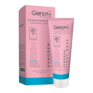 کرم ضدآفتاب لایت رز پوست خشک و معمولی SPF50 ژنوبایوتیک