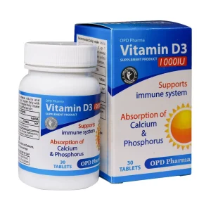 قرص ویتامین D3 1000 واحد او پی دی فارما 30 عددی