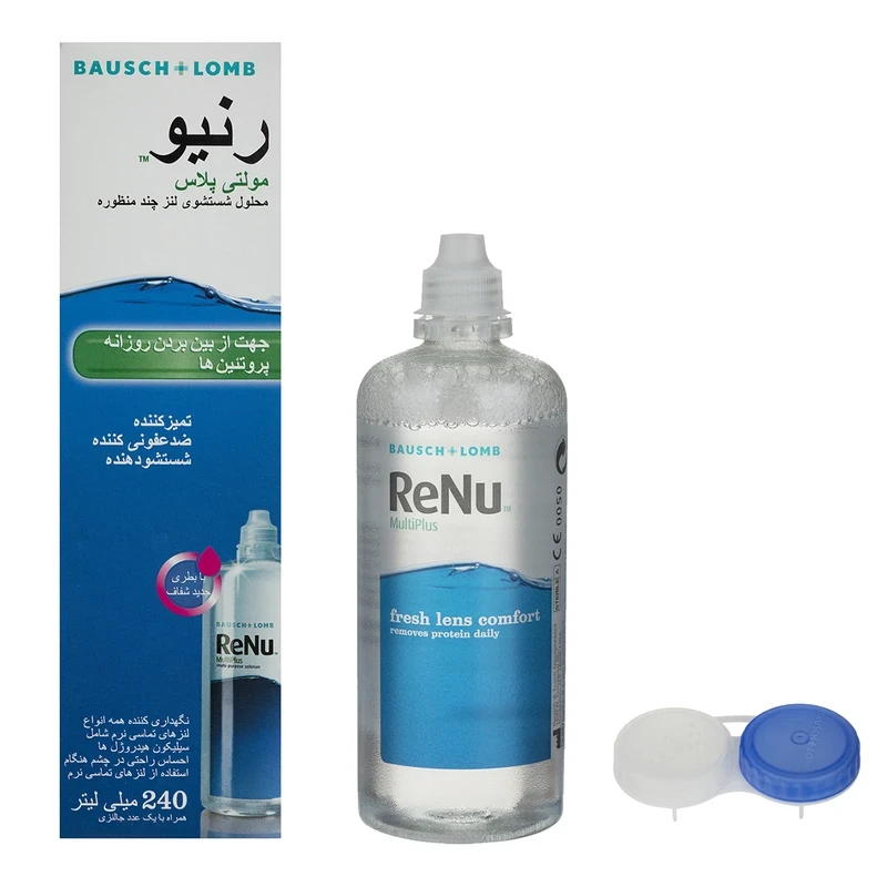 محلول شستشوی لنز رنیو مولتی پلاس- ۲۴۰ میلی لیتر