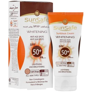کرم ضد آفتاب روشن کننده کرم پودری SPF50 سان سیف