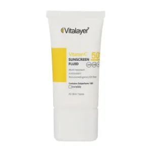 فلوئید ضد آفتاب ویتامین سی SPF50 ویتالیر- بی رنگ - تصویر 2