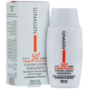 لیکوئید ضد آفتاب بی رنگ پوست چرب SPF50 ژیناژن
