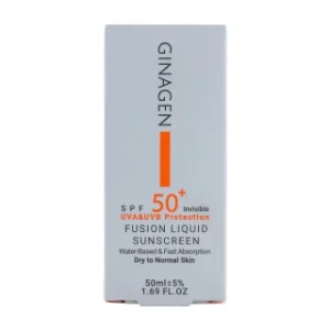 کرم ضد آفتاب بی رنگ پوست خشک و نرمال SPF50 ژیناژن