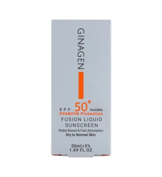 کرم ضد آفتاب بی رنگ پوست خشک و نرمال SPF50 ژیناژن